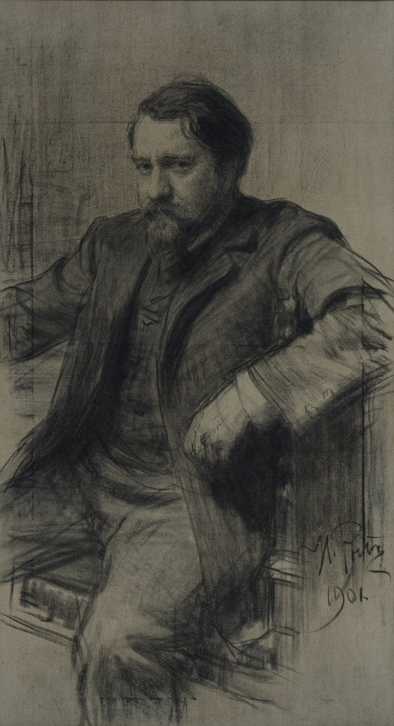 Detail of Portrait of the painter Valentin Alexandrovich Serov, 1901 by Ilya Yefimovich Repin