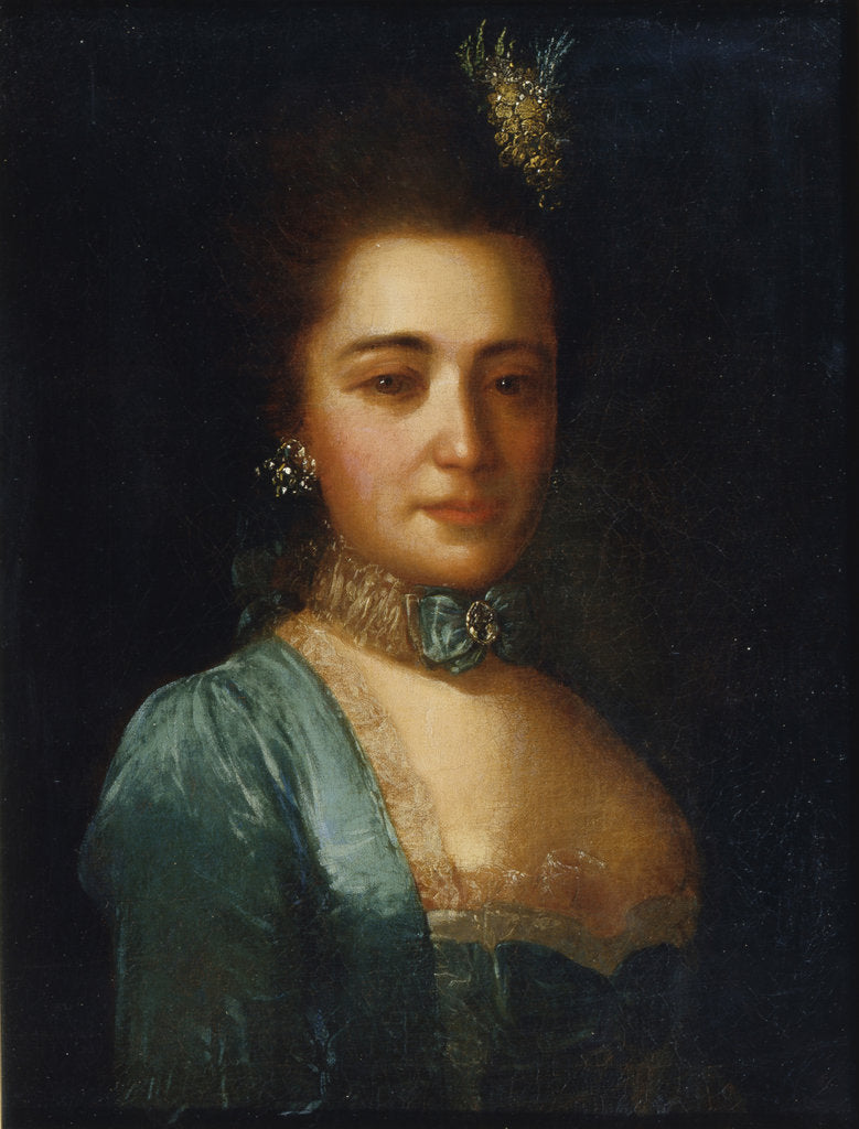 Detail of Portrait of Princess Praskovya Ivanovna Golitsyna by Fyodor Stepanovich Rokotov