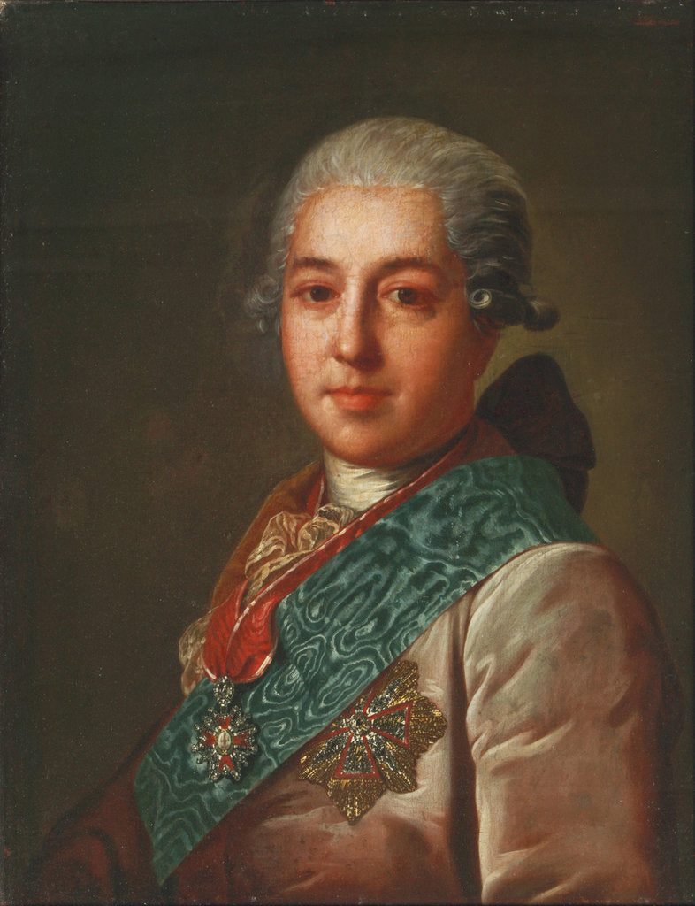 Detail of Portrait of Count Mikhail Mikhaylovich Golitsyn, 1774 by Fyodor Stepanovich Rokotov