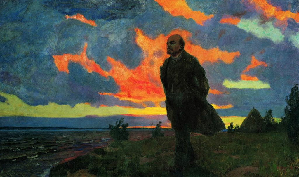 Detail of Lenin in Razliv, 1934 by Arkadi Alexandrovich Rylov