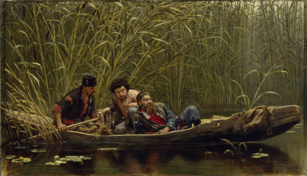 Detail of The seedy men, 1882 by Konstantin Apollonovich Savitsky