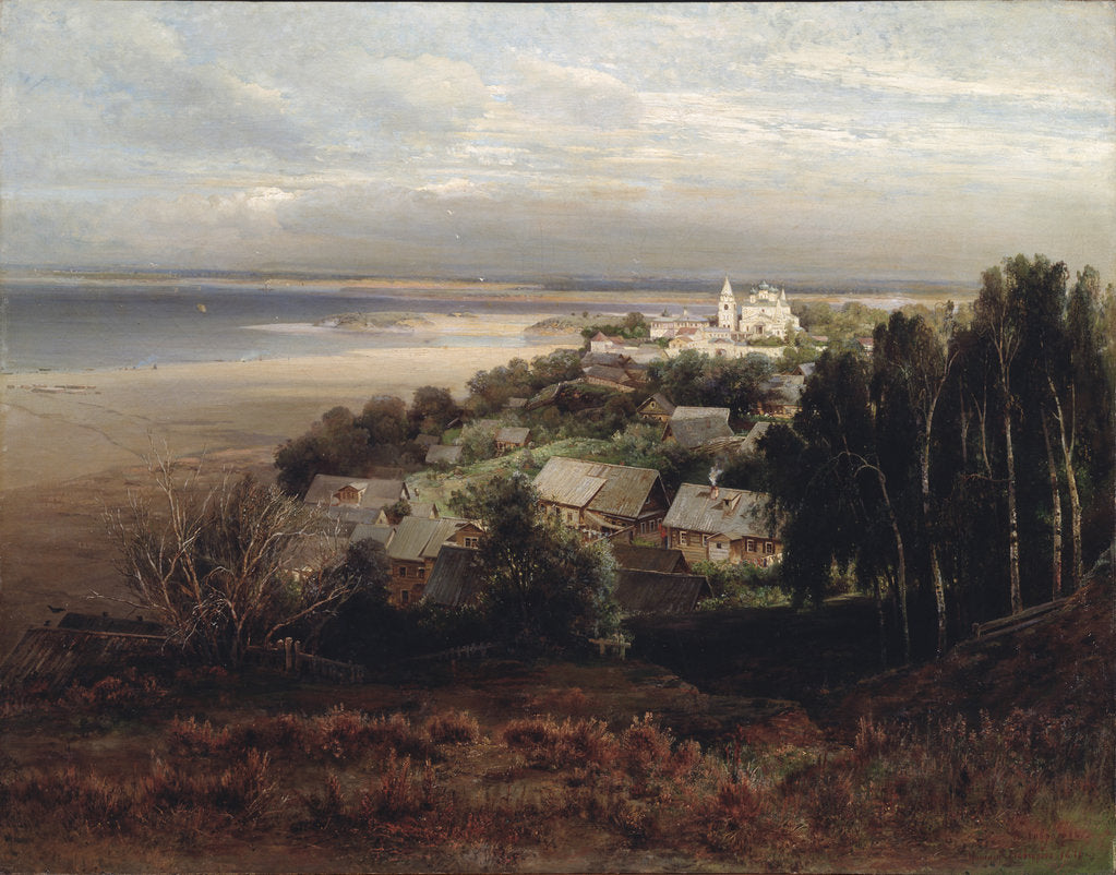 Detail of The Pechersky Ascension Monastery near Nizhny Novgorod, 1871 by Alexei Kondratyevich Savrasov