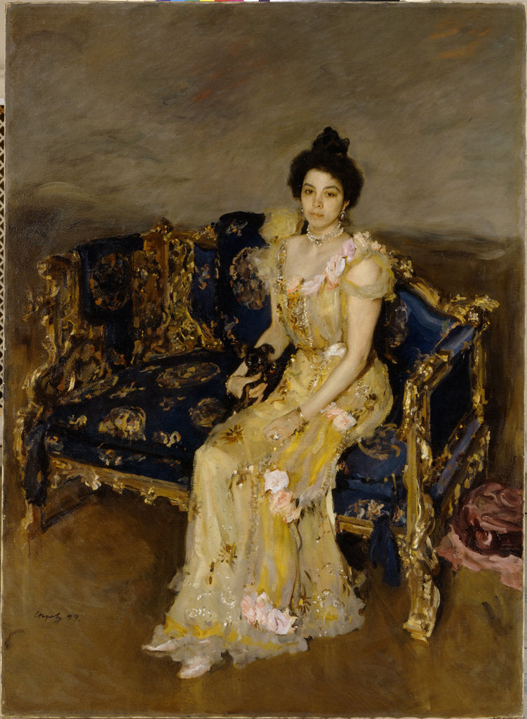 Detail of Portrait of Sofia Botkina, 1899 by Valentin Alexandrovich Serov