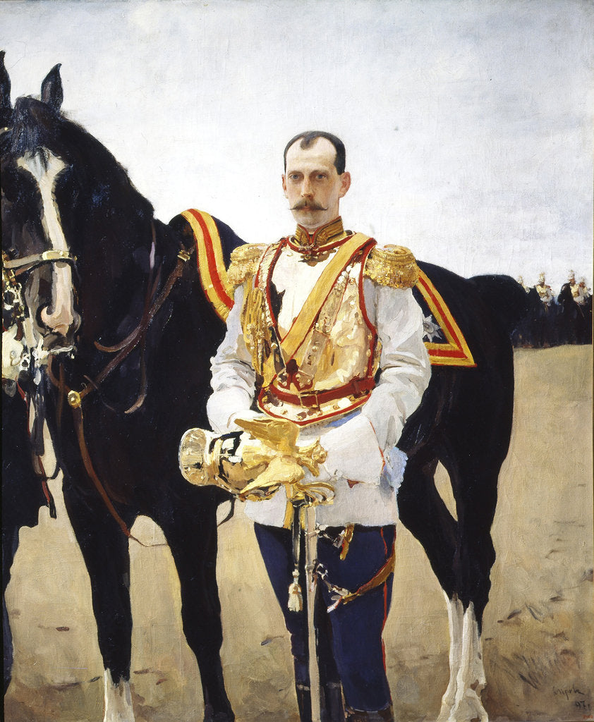 Detail of Portrait of Grand Duke Paul Alexandrovich of Russia, 1897 by Valentin Alexandrovich Serov