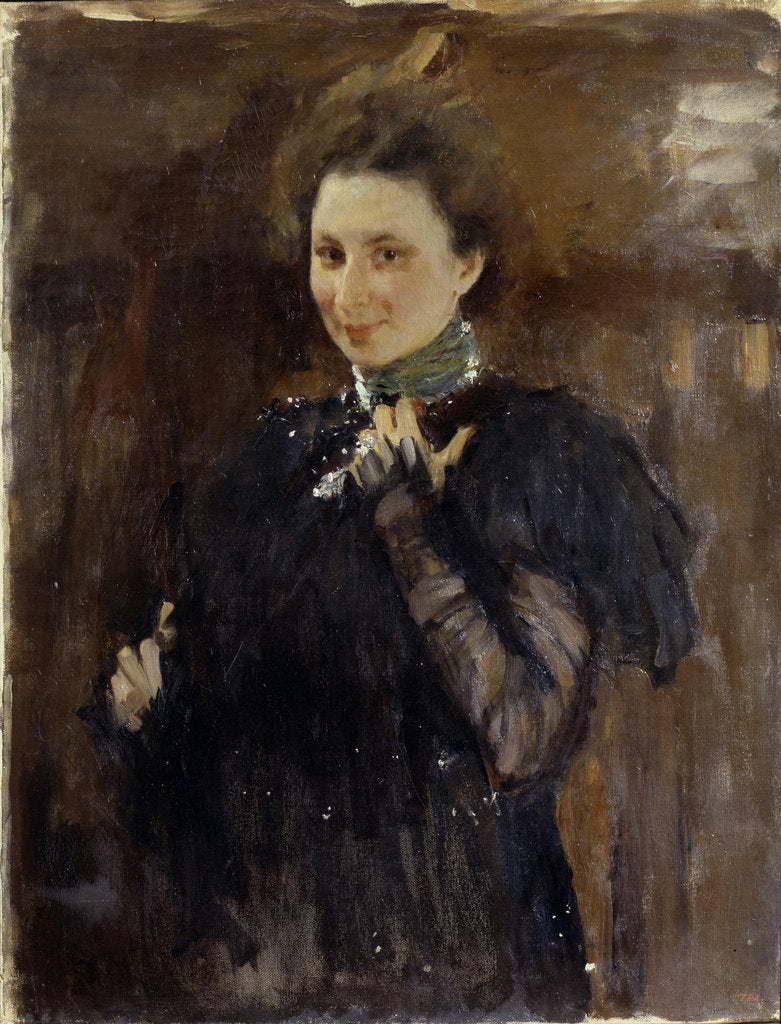 Detail of Portrait of Mara Oliv, 1895 by Valentin Alexandrovich Serov