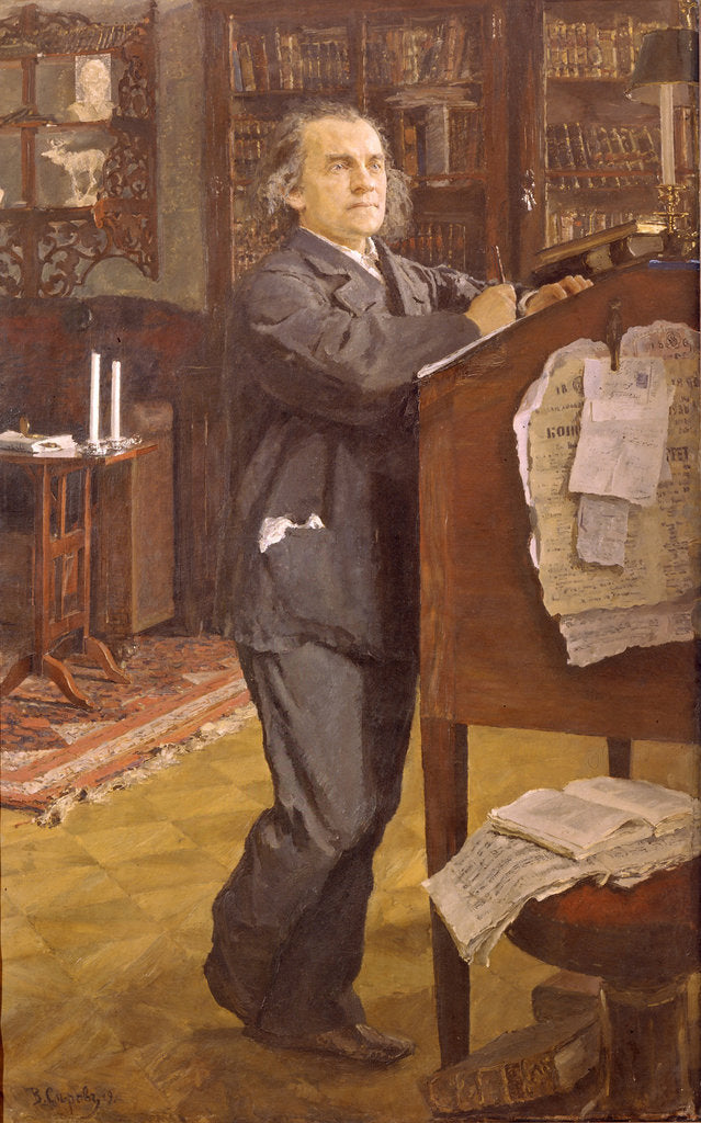 Detail of Portrait of the composer Alexander Serov, 1889 by Valentin Alexandrovich Serov