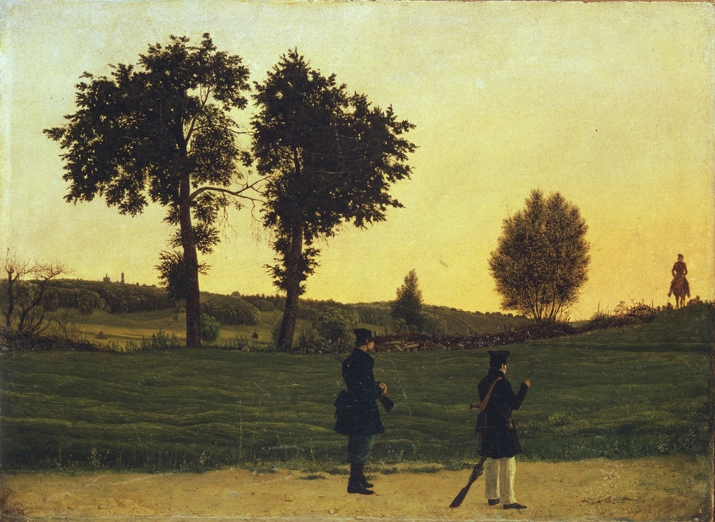 Detail of Huntsmen, 1839 by Ignati Stepanovich Shchedrovsky