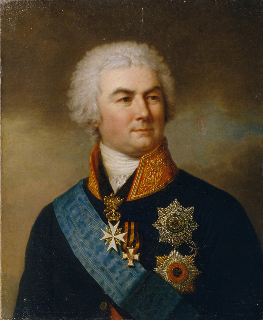 Detail of Portrait of Count Pyotr Zavadovsky (1739?1812) by Stepan Semyonovich Shchukin