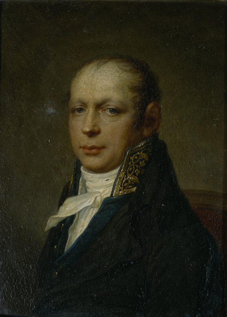 Detail of Portrait of the architect Andreyan (Adrian) D. Zakharov, ca 1804 by Stepan Semyonovich Shchukin