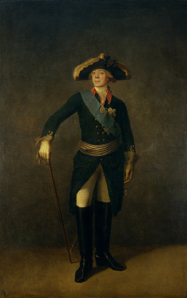 Detail of Portrait of the Emperor Paul I of Russia, 1797 by Stepan Semyonovich Shchukin