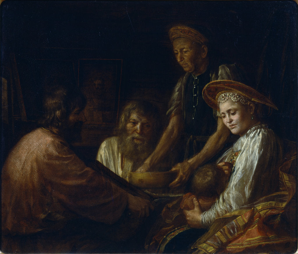 Detail of Peasant Meal, 1774 by Mikhail Shibanov