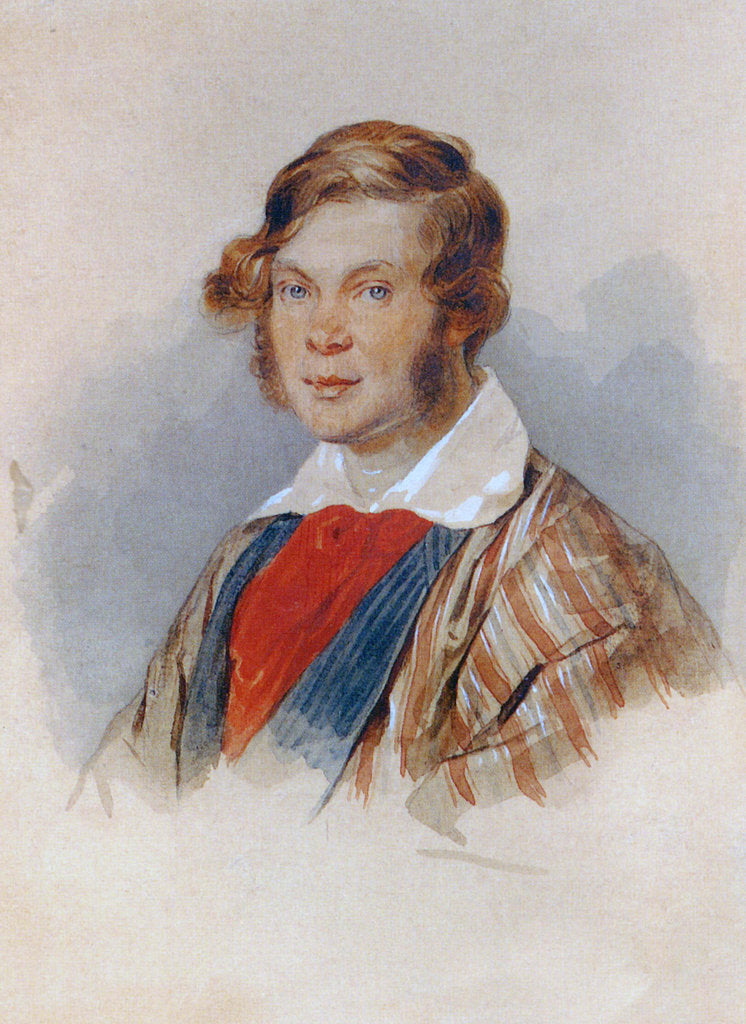 Detail of Portrait of the Poet Prince Pyotr A. Vyazemsky, 1830s by Pyotr Fyodorovich Sokolov