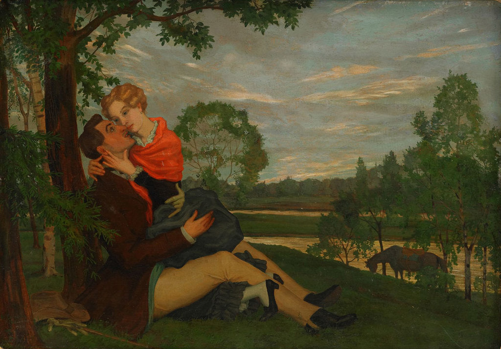 Detail of The Lovers, 1920 by Konstantin Andreyevich Somov