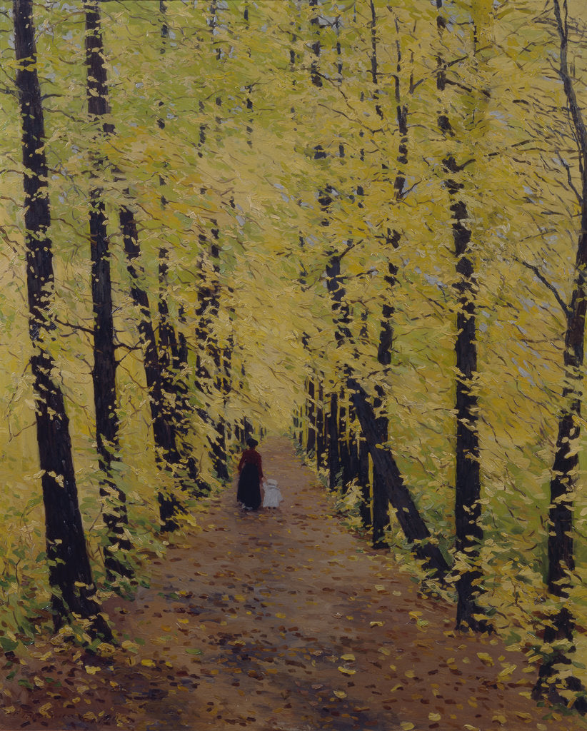 Detail of Autumn, 1905 by Evgeni Ivanovich Stolitsa