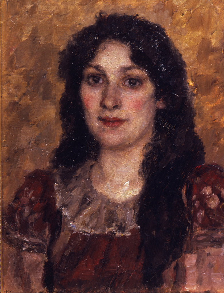 Detail of Portrait of the artists wife, 1888 by Vasili Ivanovich Surikov