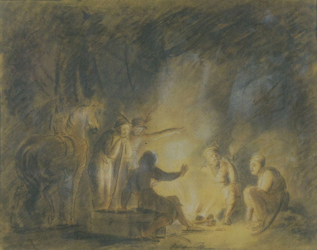 Detail of At Campfire, 1806 by Fyodor Petrovich Tolstoy