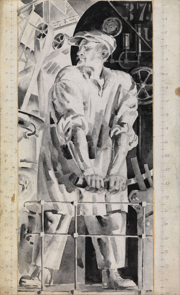 Detail of The Machinist, 1920s by Nikolai Andreyevich Tyrsa