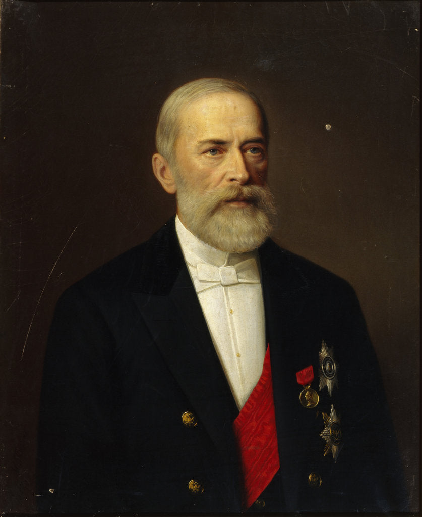 Detail of Portrait of Nikolai Khristianovich Bunge, 1887 by Ivan Alexeevich Tyurin
