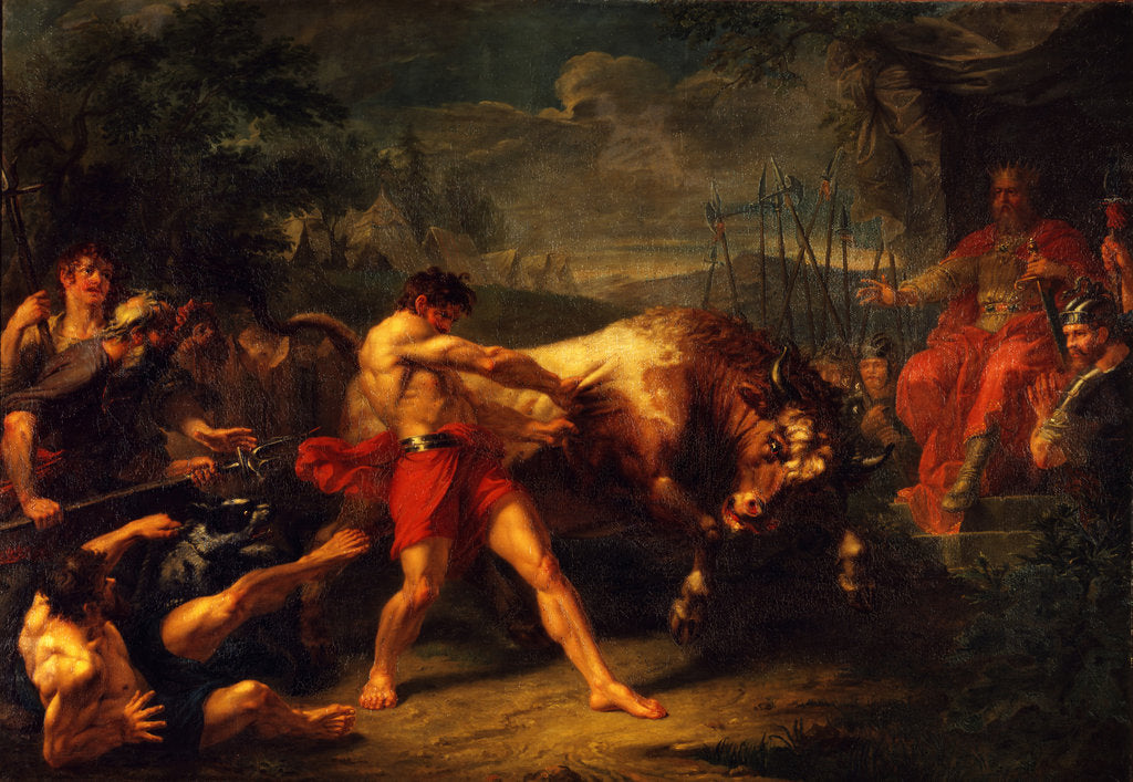 Detail of The Trial of Strength of Yan Usmar, 1796 by Grigori Ivanovich Ugryumov