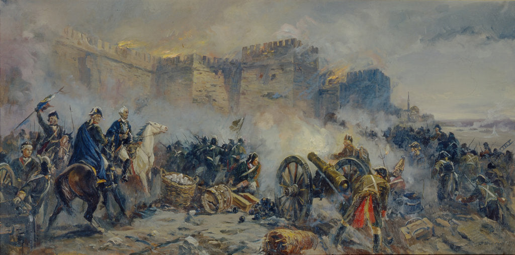Detail of Russian army captured Izmail fortress by Fyodor Pavlovich Usypenko