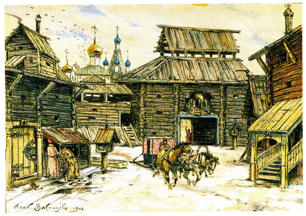 Detail of Old Moscow. The Wooden City, 1902 by Appolinari Mikhaylovich Vasnetsov