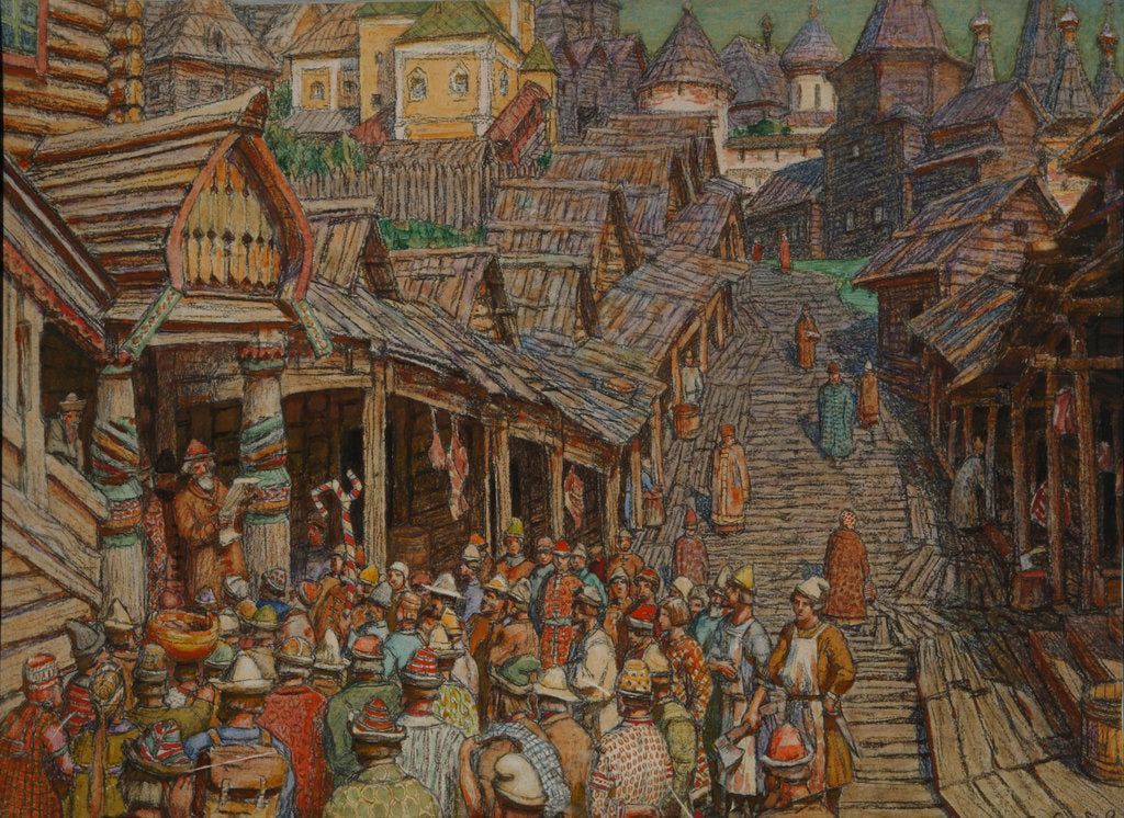 Detail of Reading an edict by Appolinari Mikhaylovich Vasnetsov