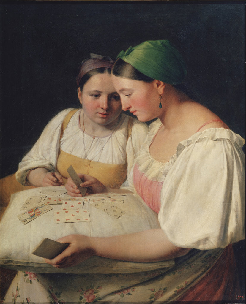 Detail of Fortune Telling, 1842 by Alexei Gavrilovich Venetsianov