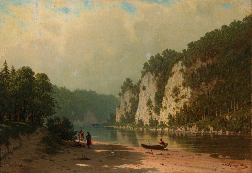 Detail of Chusovaya River by Pyotr Petrovich Vereshchagin