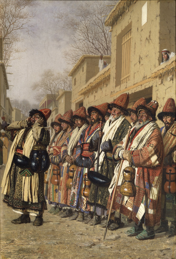 Detail of Dervishes Chorus Begging Alms in Tashkent, 1870 by Vasili Vasilyevich Vereshchagin