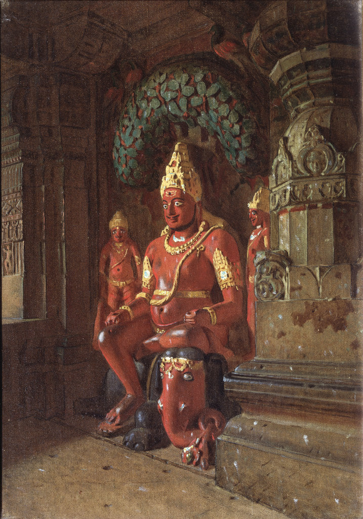 Detail of A Vishnu statue in the Indra temple, 1874 by Vasili Vasilyevich Vereshchagin