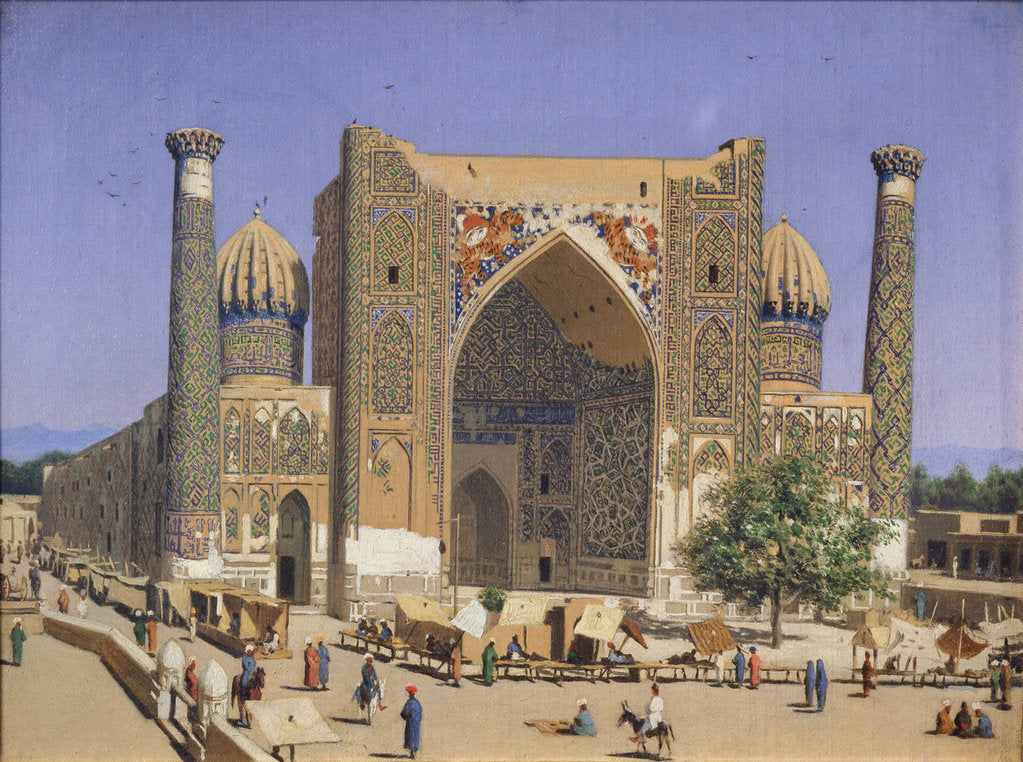 Detail of The Sherdar Madrasah at the Registan Square in Samarkand, 1869-1870 by Vasili Vasilyevich Vereshchagin