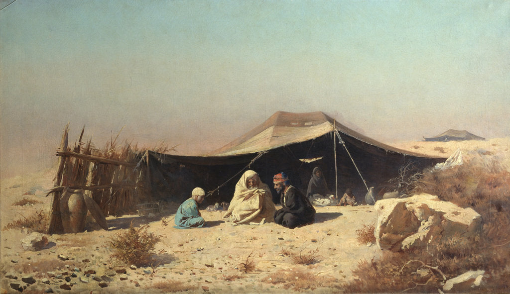Detail of Arabs in the desert. Koran Study by Vasili Vasilyevich Vereshchagin