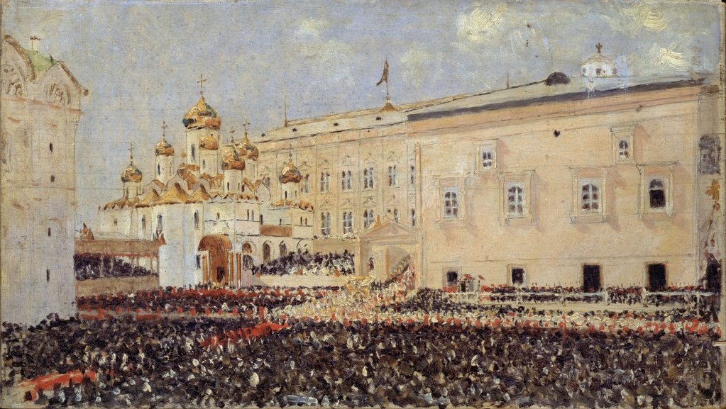 Detail of The Coronation of the Emperor Alexander III in the Moscow Kremlin on 15th May 1883, 1883 by Vasili Vasilyevich Vereshchagin