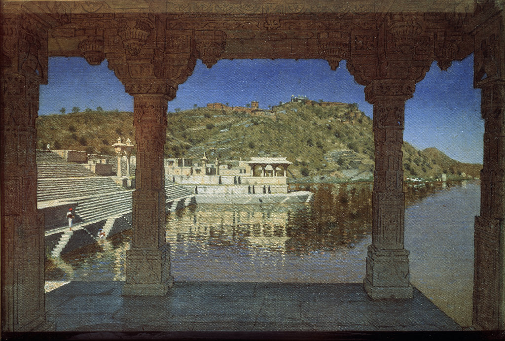 Detail of Rajasthan. At the Lake in Udaipur, 1874 by Vasili Vasilyevich Vereshchagin