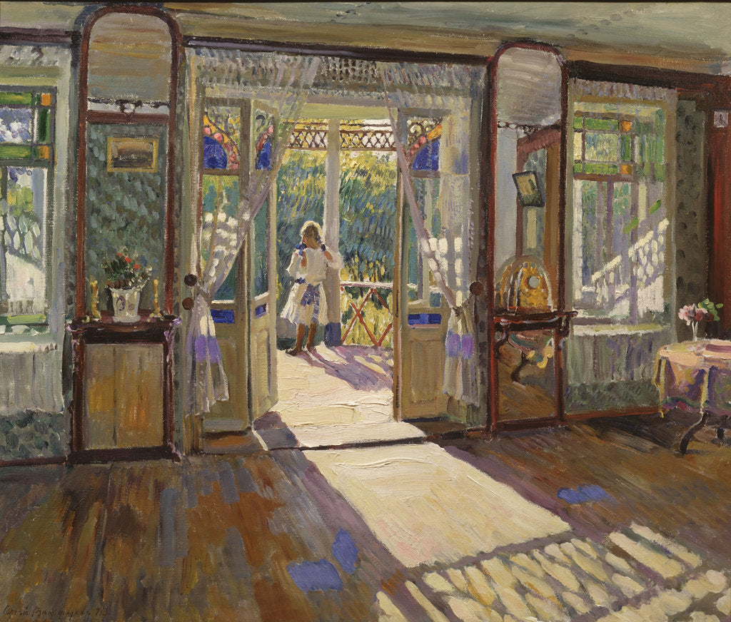 Detail of In a house, 1913 by Sergei Arsenyevich Vinogradov