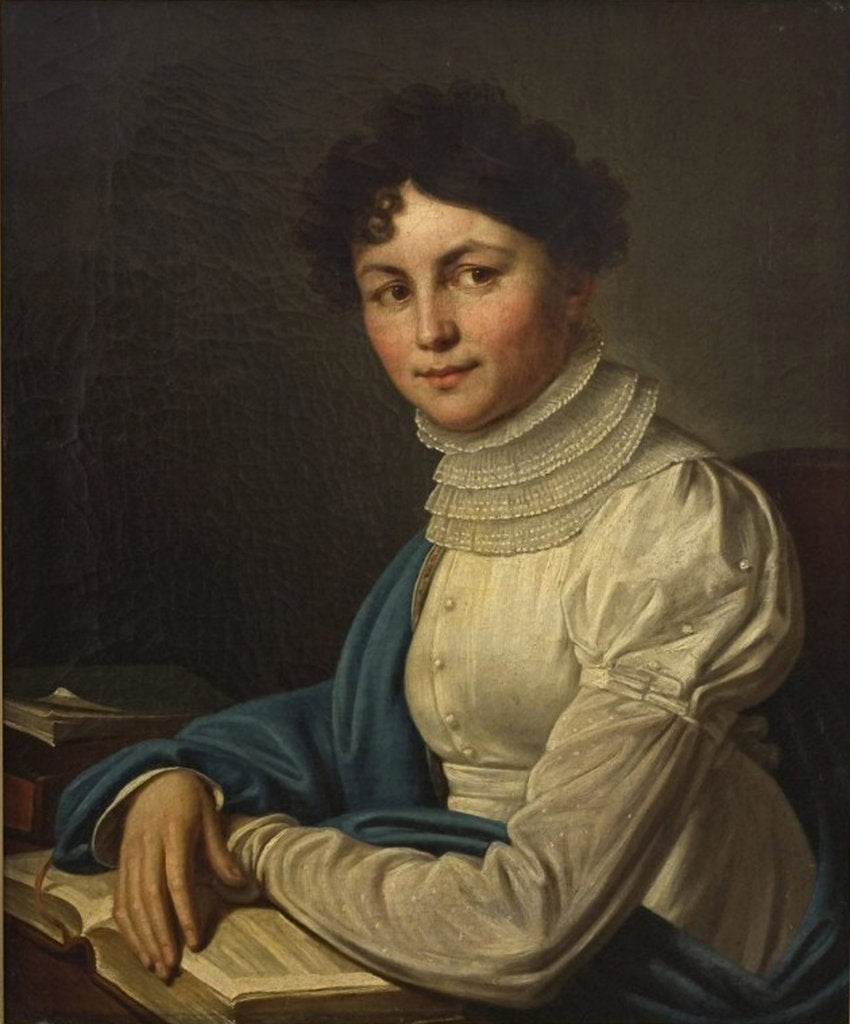 Detail of Portrait of the Poetess Anna Bunina, 1825 by Mikhail Prokopyevich Vishnevitsky