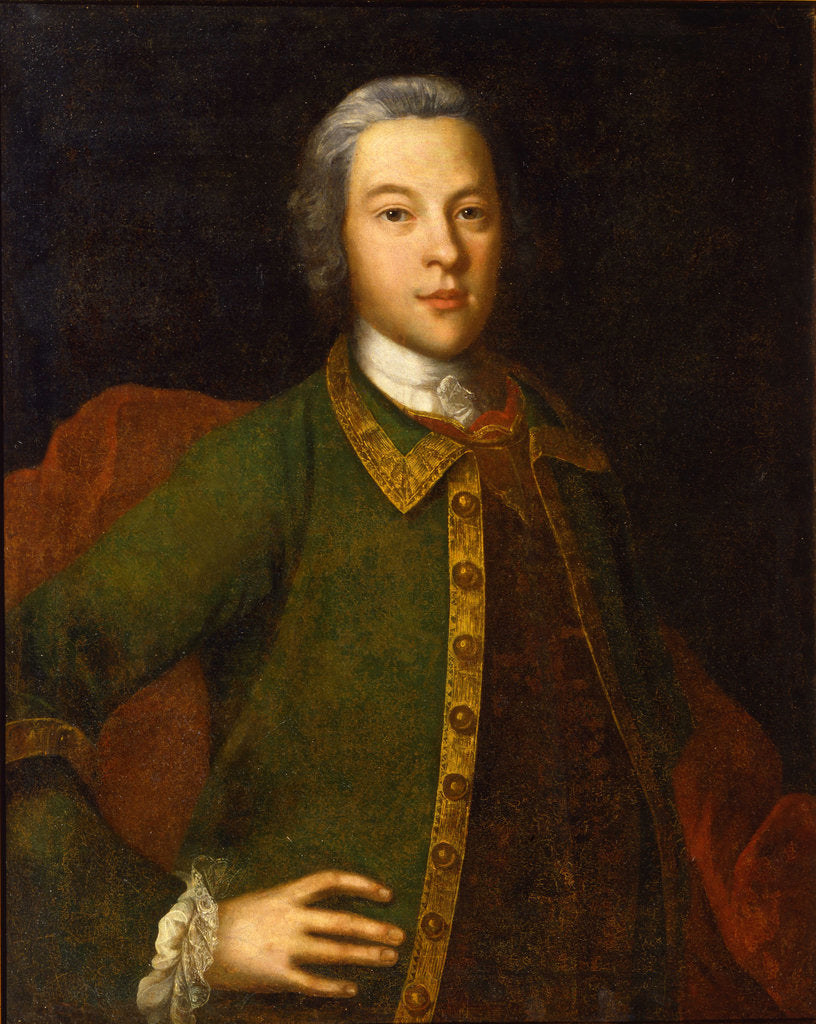 Detail of Portrait of Count Petr Panin (1721?1789), 1742 by Ivan Yakovlevich Vishnyakov