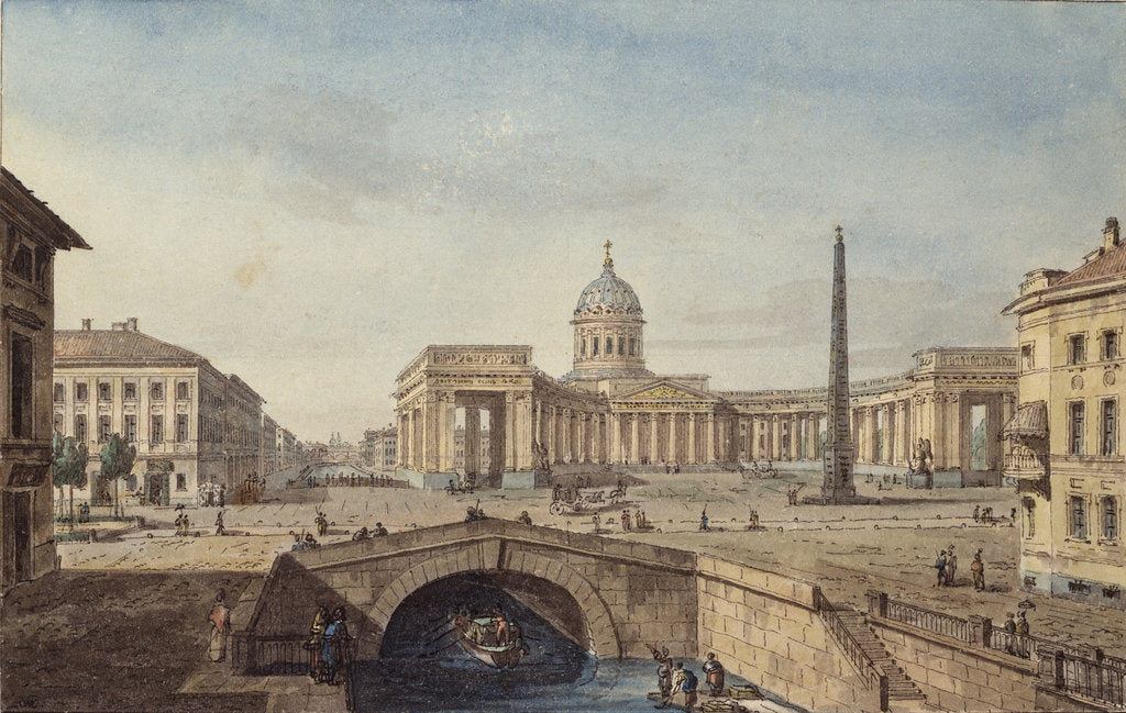 Detail of The Kazan Cathedral in Saint Petersburg, 1817 by Maxim Nikiphorovich Vorobyev