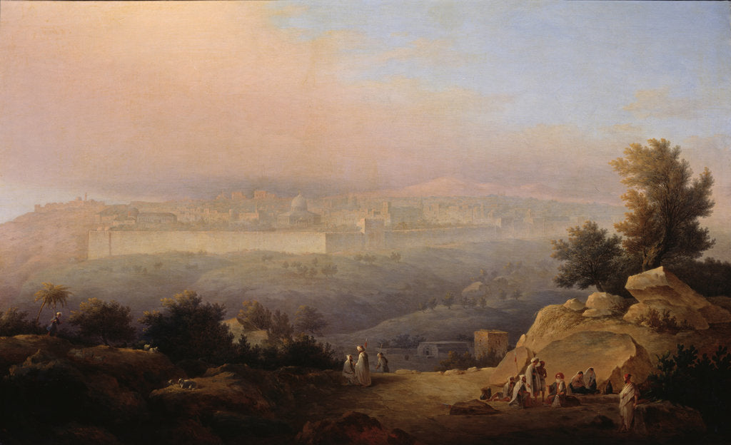 Detail of Jerusalem, 1849 by Maxim Nikiphorovich Vorobyev