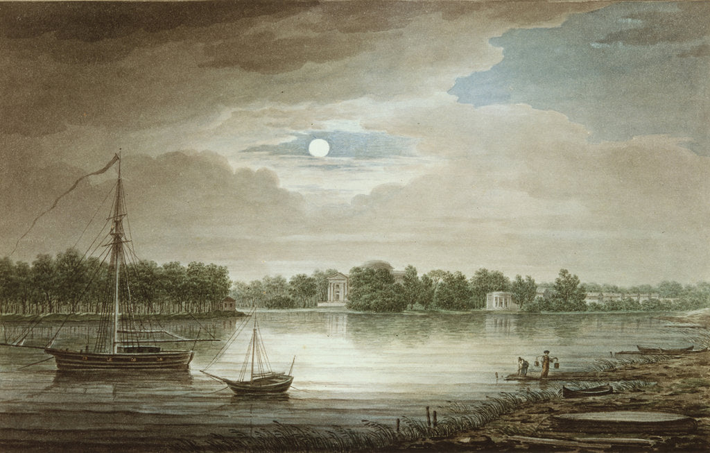 Detail of Nevka River near the Yelagin Bridge, 1829 by Maxim Nikiphorovich Vorobyev