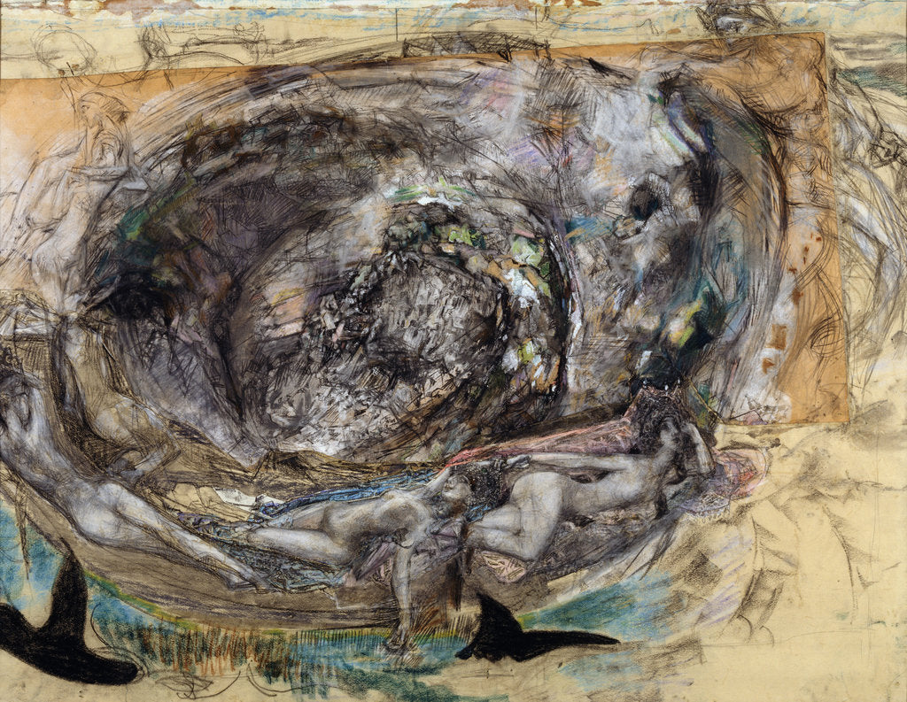 Detail of Shades of a lagoon, 1905 by Mikhail Alexandrovich Vrubel