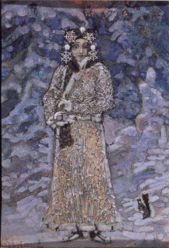 Detail of Costume design for the opera Snow Maiden by N. Rimsky-Korsakov, 1890s by Mikhail Alexandrovich Vrubel