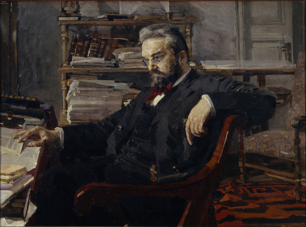 Detail of Portrait of Konstantin Dmitryevich Artsybushev, 1897 by Mikhail Alexandrovich Vrubel