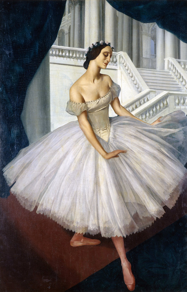 Detail of Portrait of the ballerina Anna Pavlova by Alexander Yevgenyevich Yakovlev