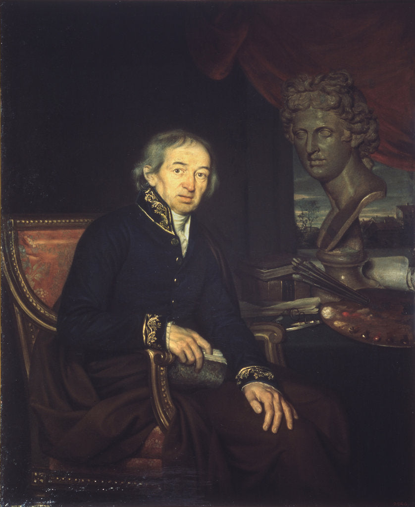 Detail of Portrait of the artist Dimitri Levitsky, 1812 by Ivan Eremeevich Yakovlev