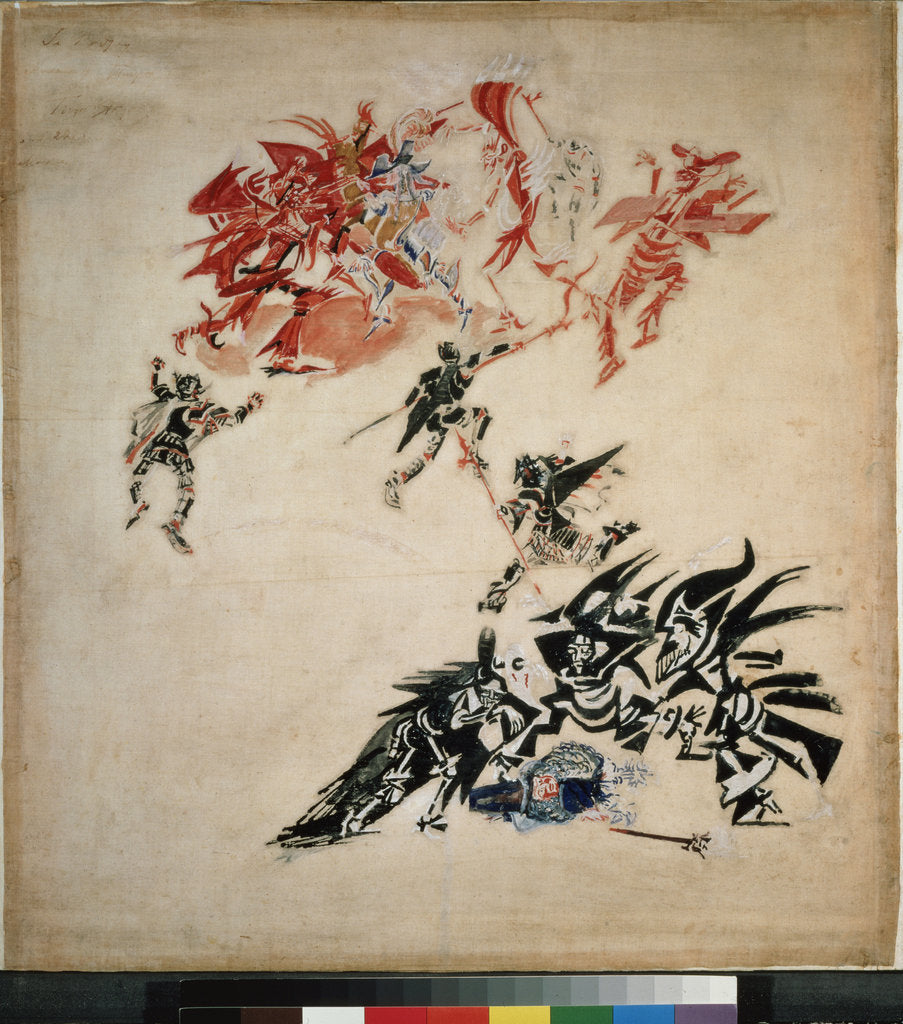 Detail of Composition for the theatre play Signor Formica by E.T.A. Hoffmann, 1922 by Georgi Bogdanovich Yakulov