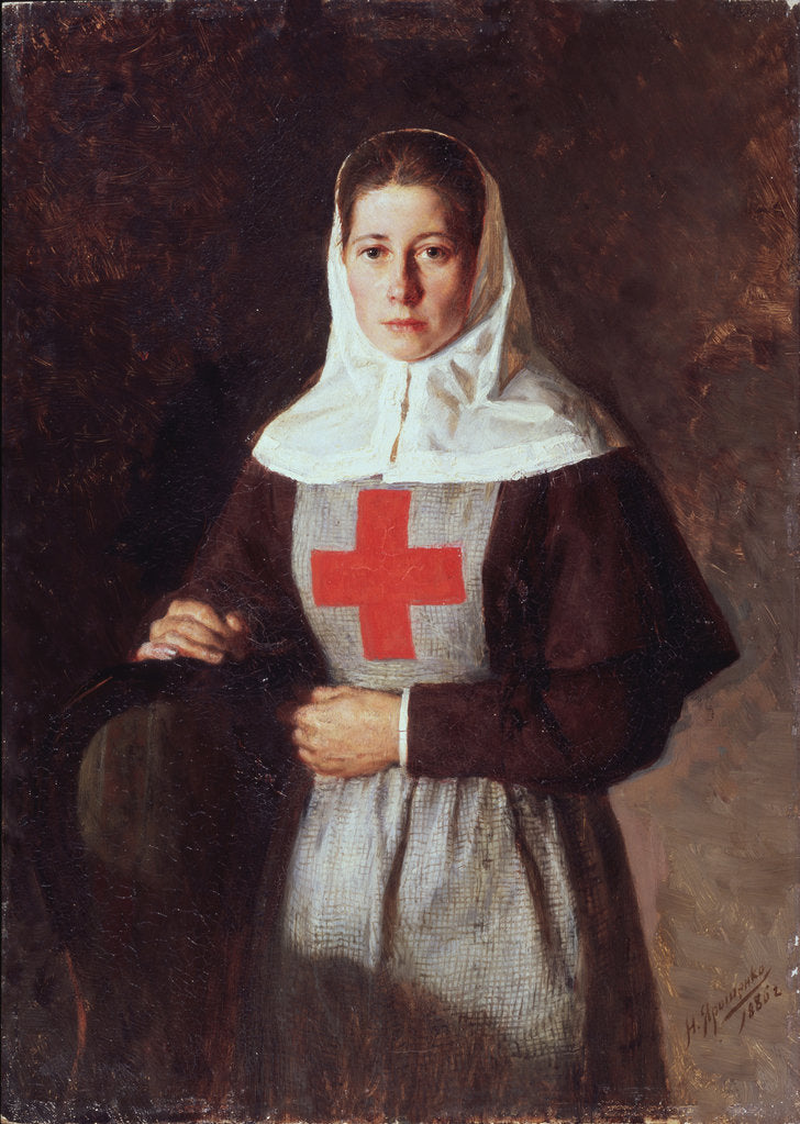 Detail of A nurse, 1886 by Nikolai Alexandrovich Yaroshenko