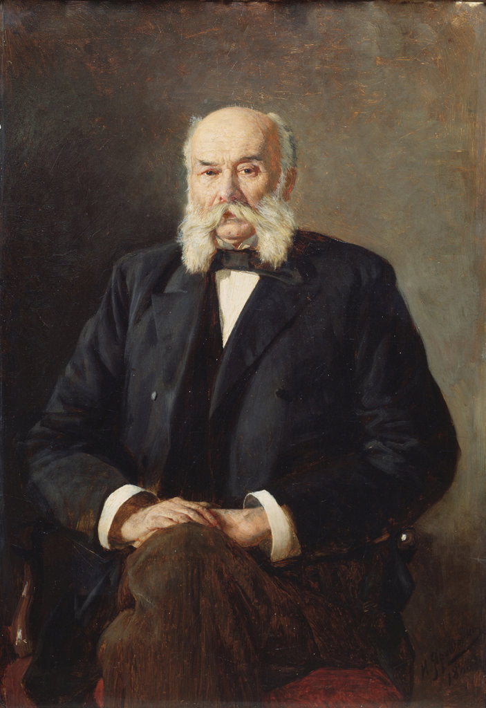 Detail of Portrait of the author Ivan Goncharov, 1888 by Nikolai Alexandrovich Yaroshenko