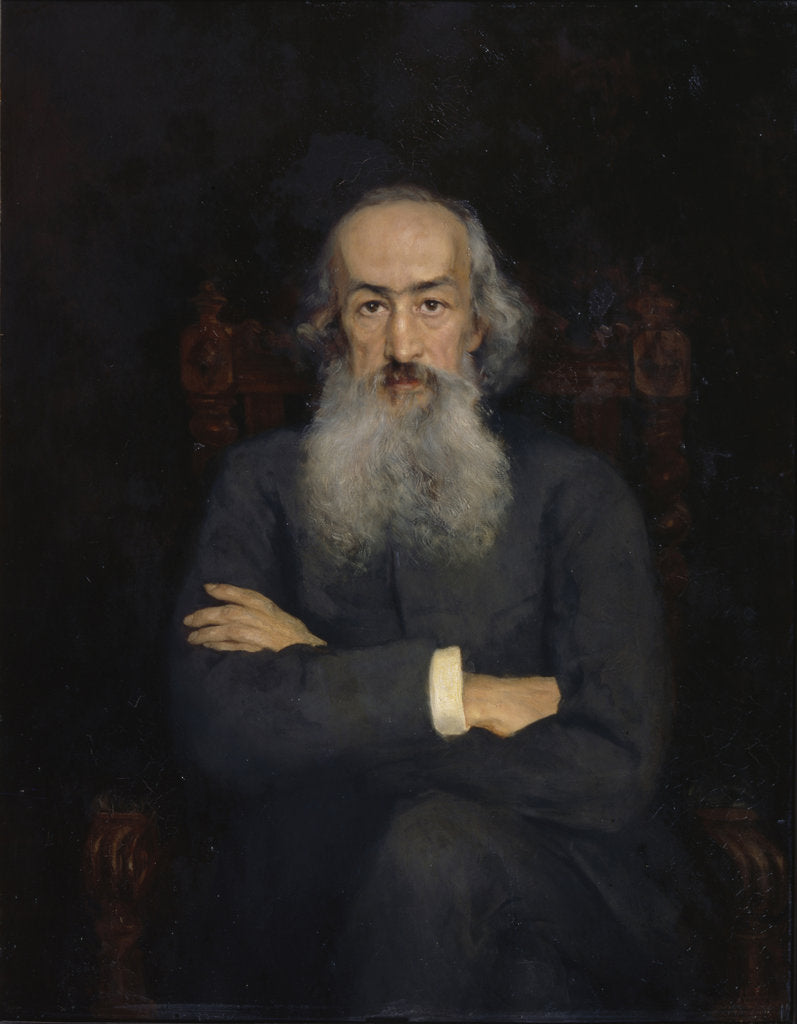 Detail of Portrait of the historian Konstantin Nikolayevich Bestuzhev-Ryumin, 1889 by Ekaterina Sergeevna Zarudnaya-Kavos