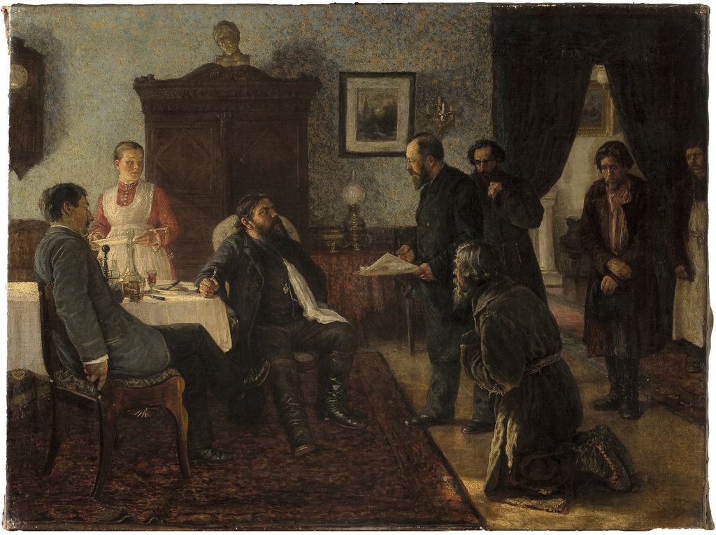 Detail of Applicants, 1888 by Firs Sergeevich Zhuravlev